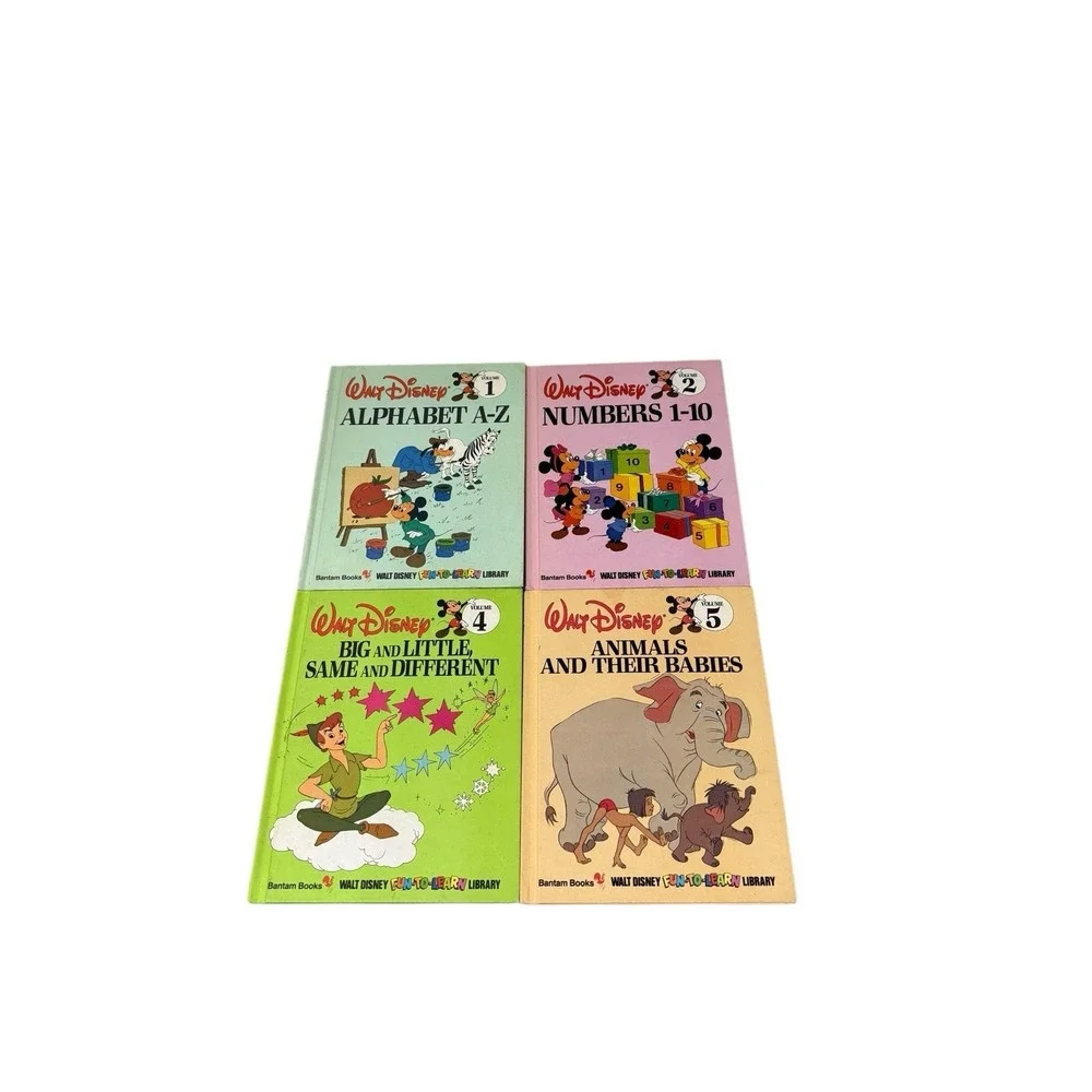Lot of 16 Vintage Walt Disney Bantam Books - Fun To Learn, Read & Young Readers